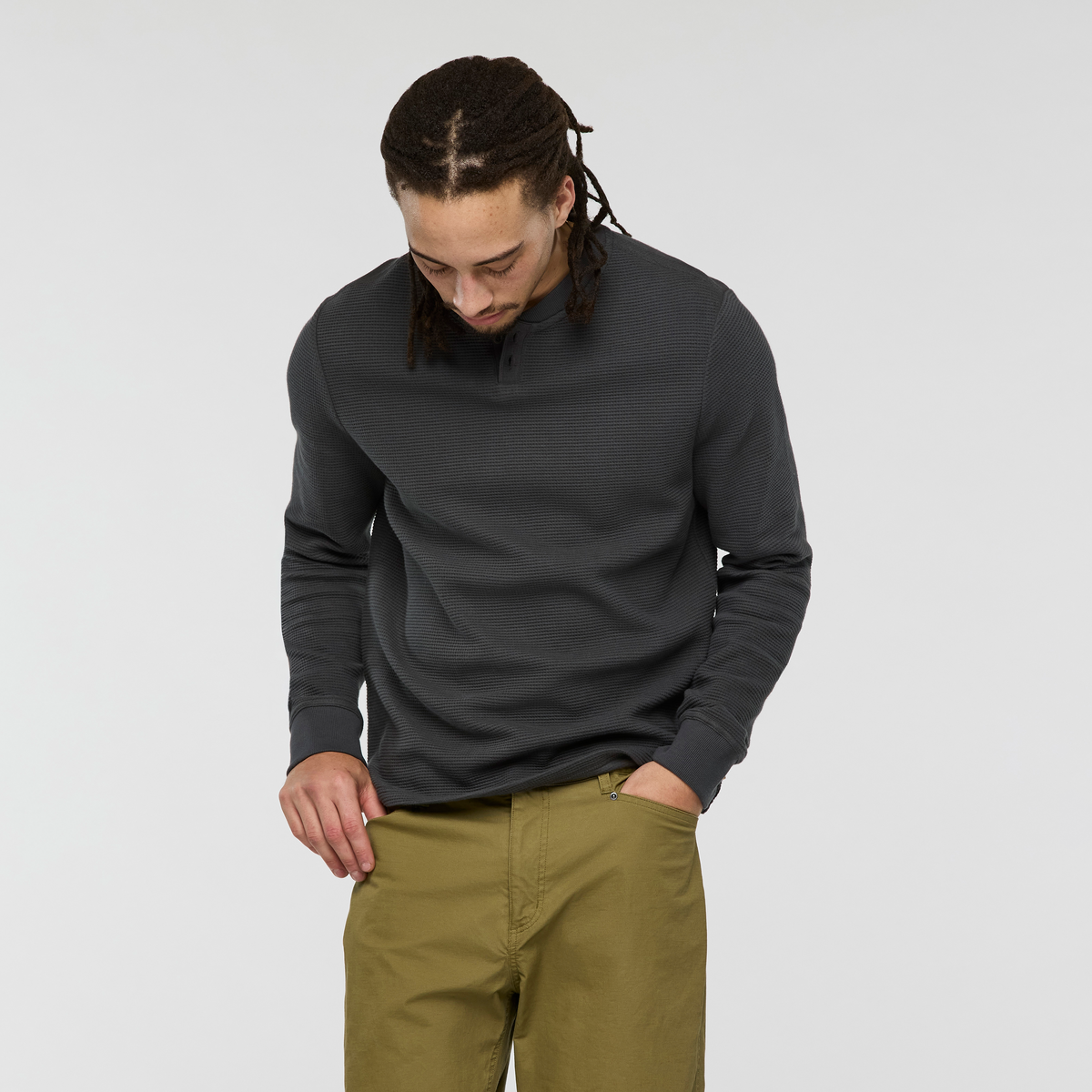 Atajo Long-Sleeve Waffle Henley - Men's